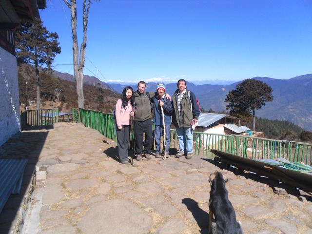 Top of Thimphu with Fumie and Japanese friends